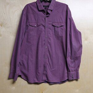 Vintage Banana Republic Slim Fit Western Pearl Snap Shirt Men's XL